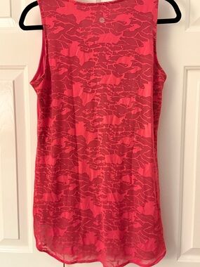 Tangerine Athletic Burnout Coral Pink Sleeveless Layered Tank S